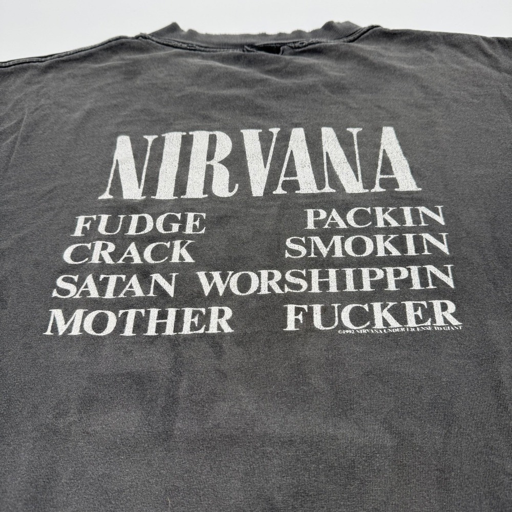 Nirvana Circles of Hell Vintage Graphic T-Shirt Faded Black Distressed XL - Picture 16 of 16